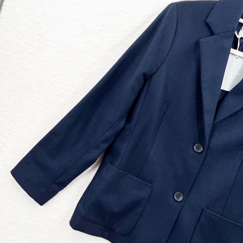 EVERLANE The Wool Academy Blazer Navy Womens Sz 12 NWT - Picture 5 of 12